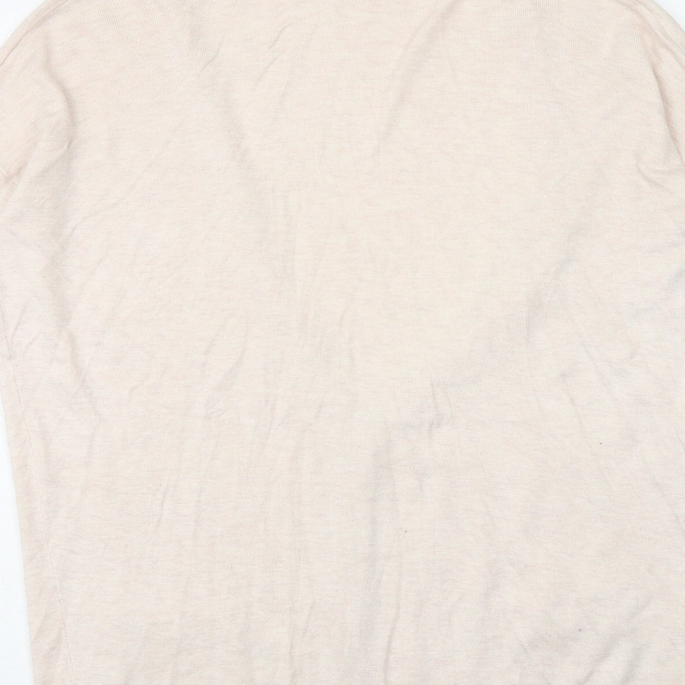 Topshop Womens Pink V-Neck Viscose Cardigan Jumper Size 10