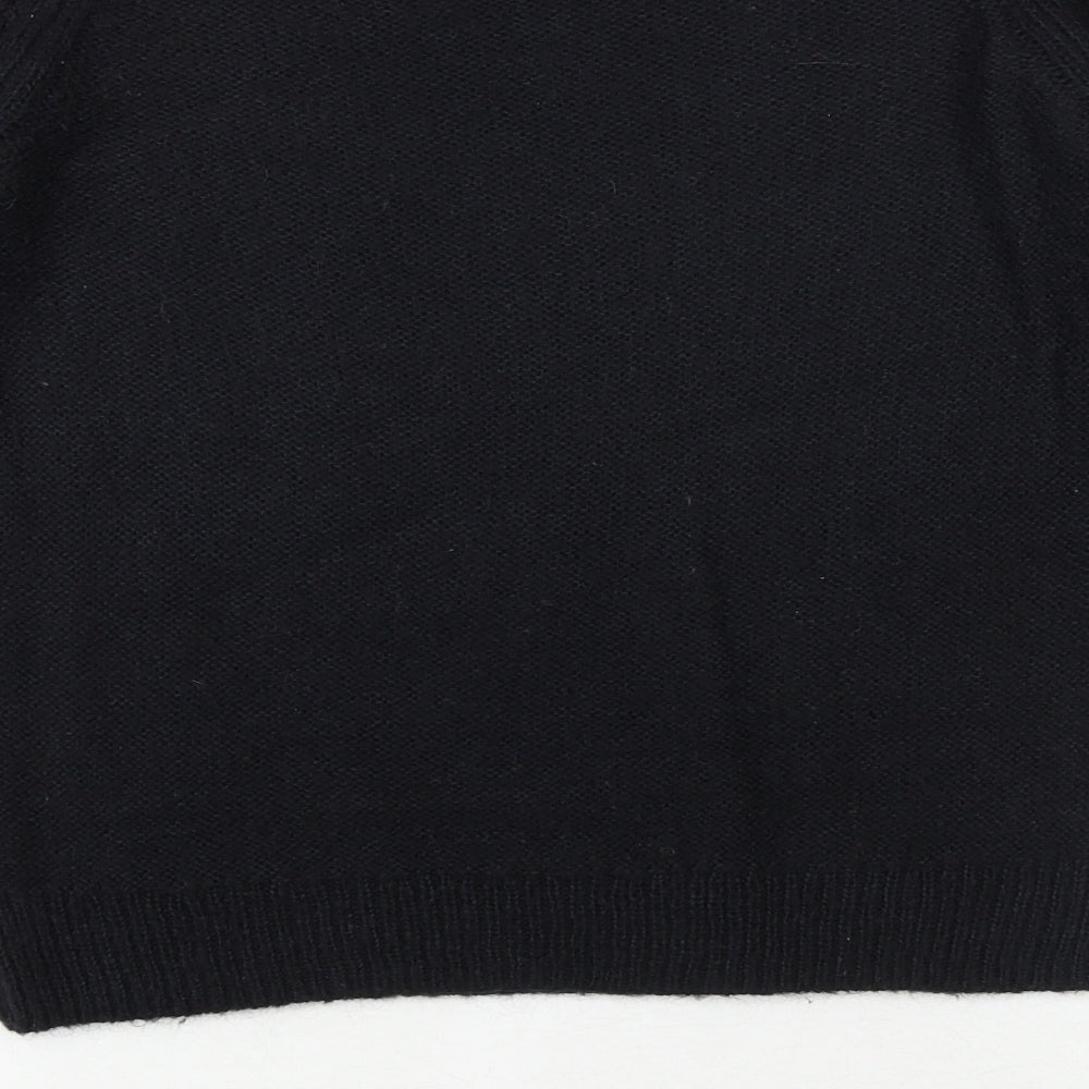 H&M Womens Black Round Neck Acrylic Pullover Jumper Size S