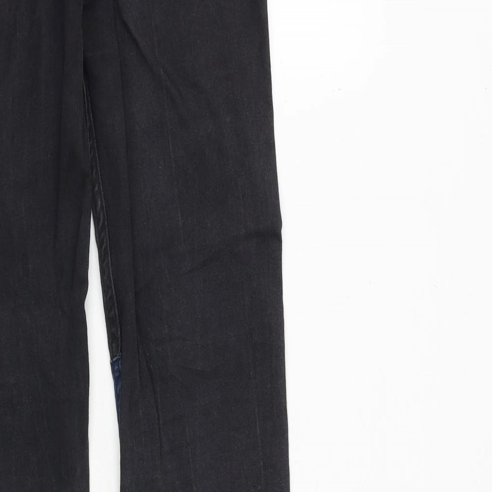 H&M Womens Black Cotton Skinny Jeans Size 27 in Regular Zip