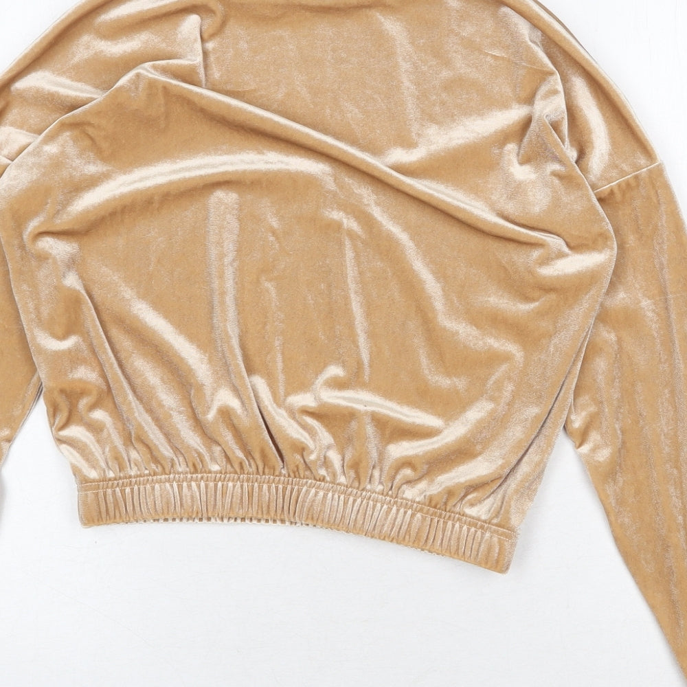New Look Womens Beige Polyester Pullover Sweatshirt Size 6 Pullover
