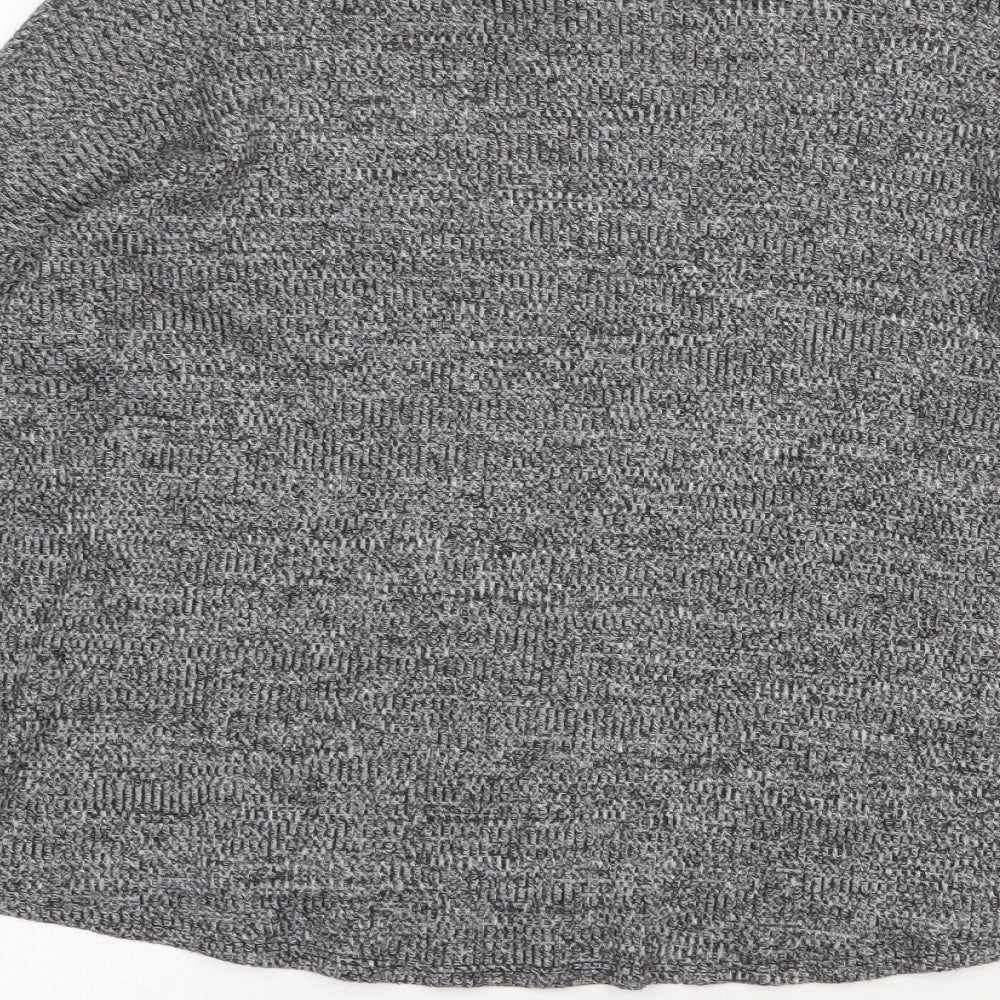 H&M Womens Grey Mock Neck Polyester Pullover Jumper Size XS