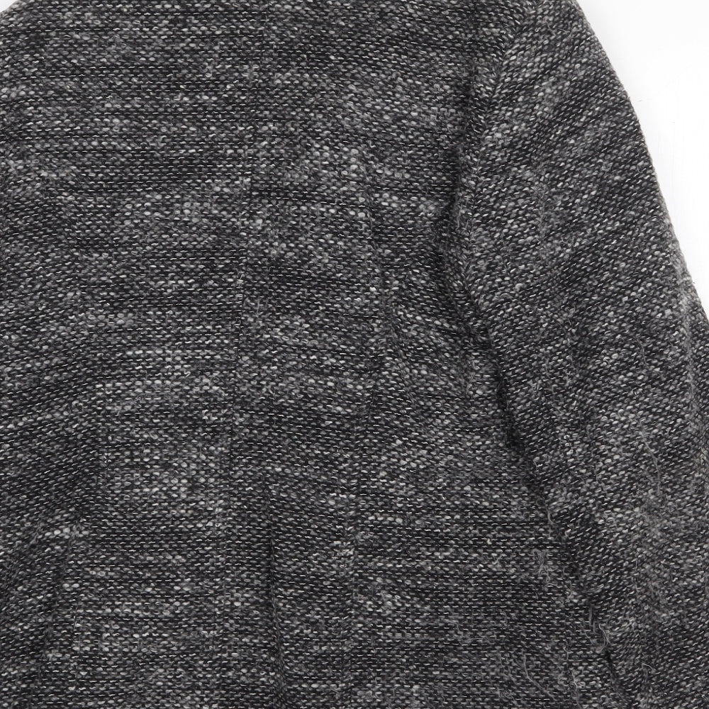 BHS Womens Grey Geometric Jacket Size 14 Button
