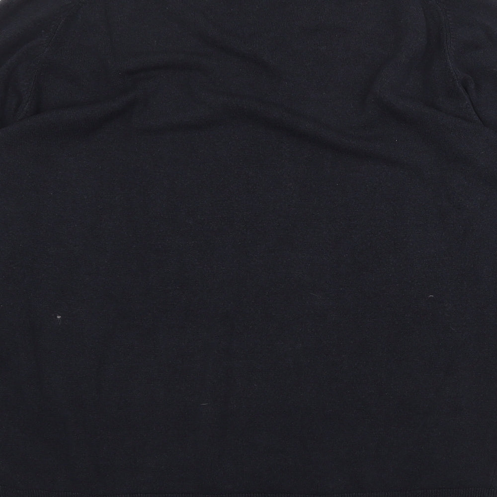 Marks & Spencer Womens Blue V-Neck Acrylic Pullover Jumper Size L