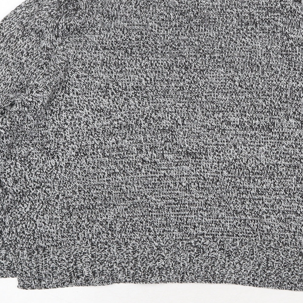 H&M Womens Grey Round Neck Acrylic Pullover Jumper Size S