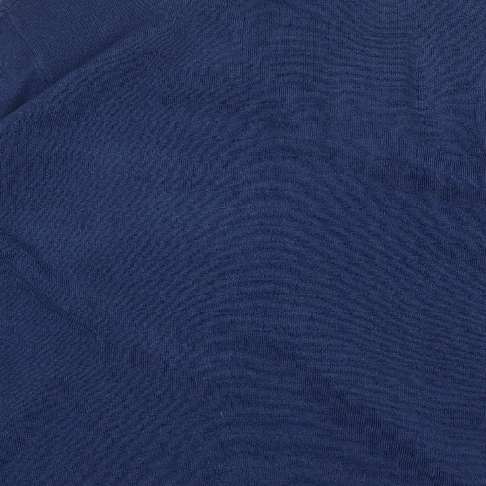 Bonmarché Womens Blue V-Neck Acrylic Pullover Jumper Size L