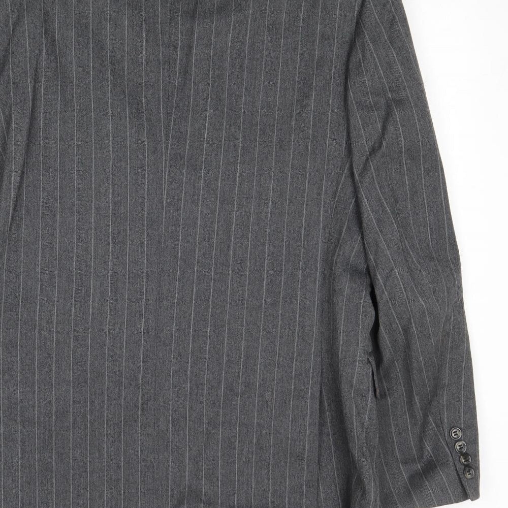 Mr Harry Mens Grey Striped Wool Jacket Suit Jacket Size 38 Regular
