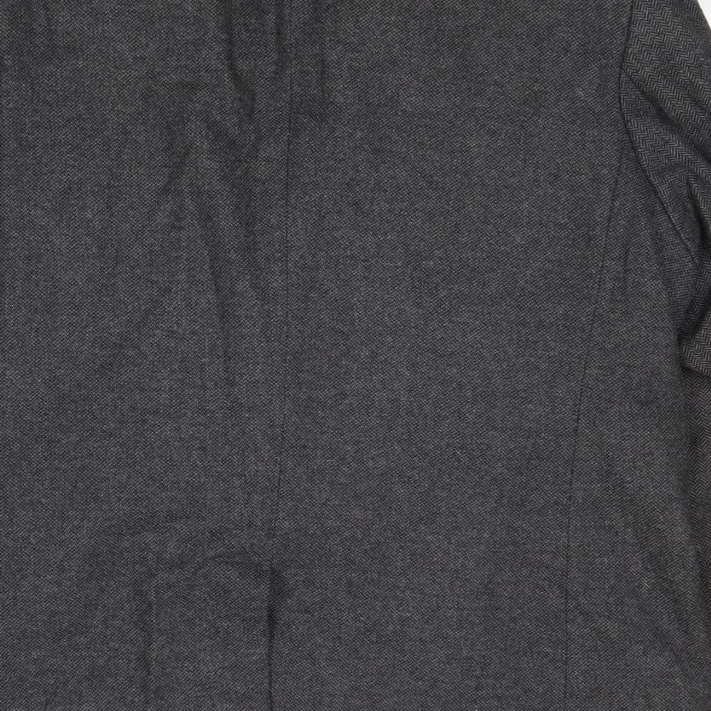 Burton Mens Grey Wool Jacket Blazer Size 48 Regular