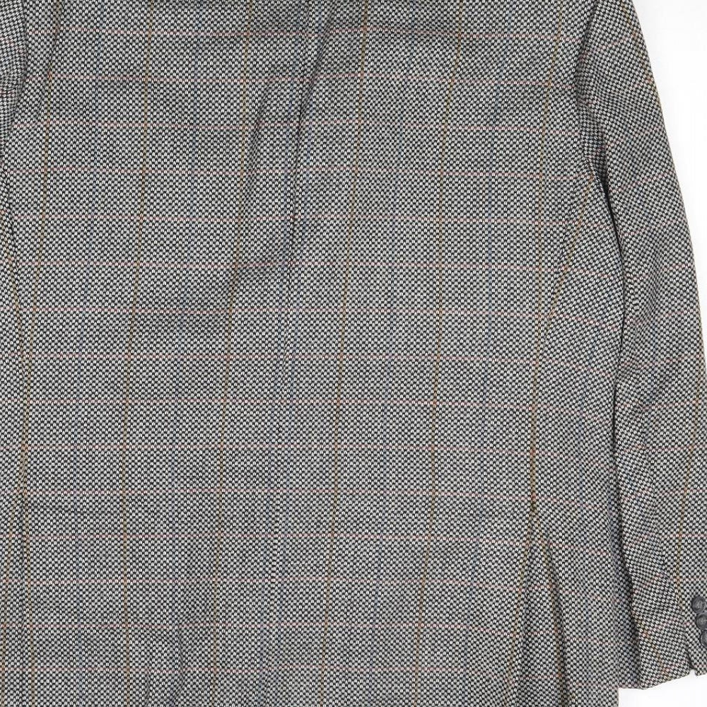 Berwin Mens Grey Wool Jacket Suit Jacket Size 42 Regular