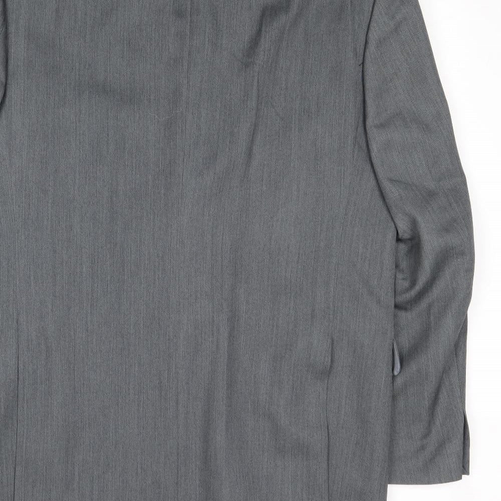 Fine Tailoring Mens Grey Polyester Jacket Suit Jacket Size 42 Regular
