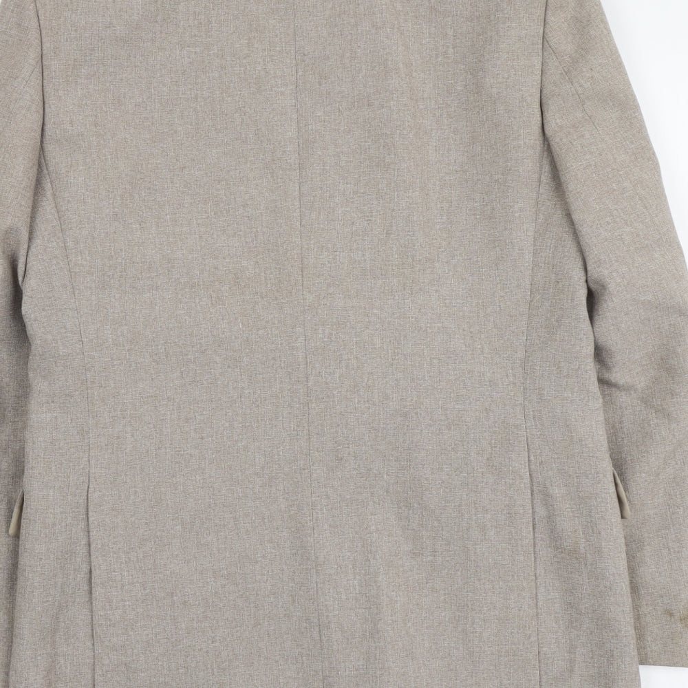C&A Mens Beige Polyester Jacket Blazer Size S Regular
