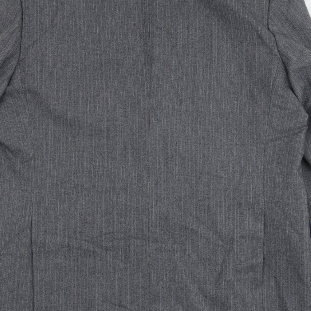 C&A Mens Grey Polyester Jacket Suit Jacket Size L Regular