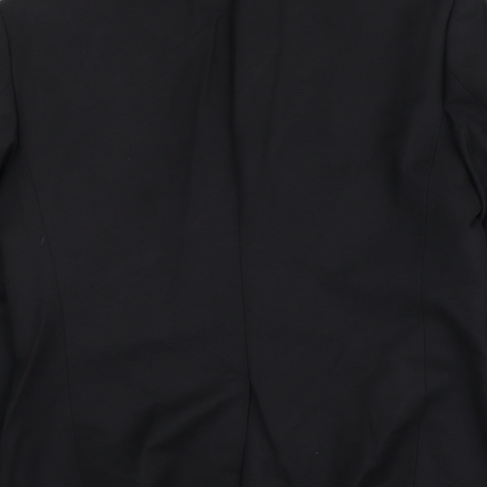 Kiomi Mens Black Polyester Jacket Suit Jacket Size L Regular