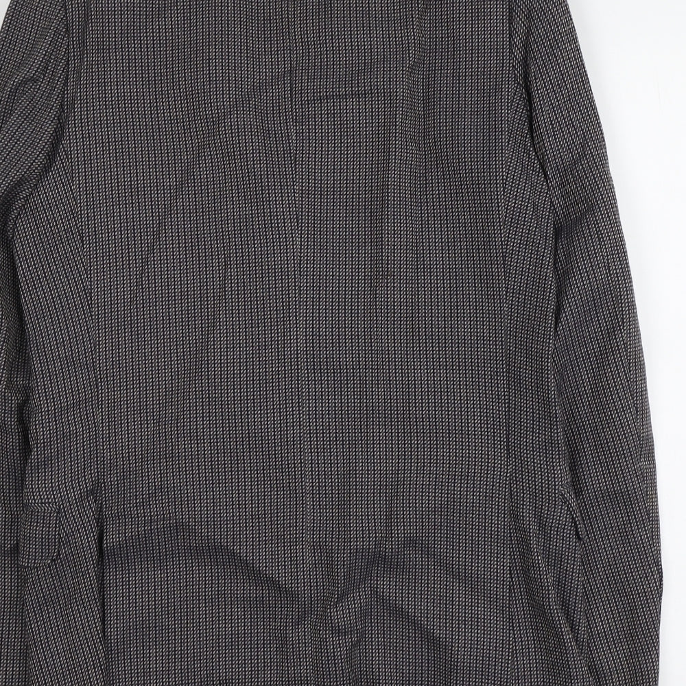 Marks & Spencer Mens Grey Geometric Wool Jacket Suit Jacket Size M Regular