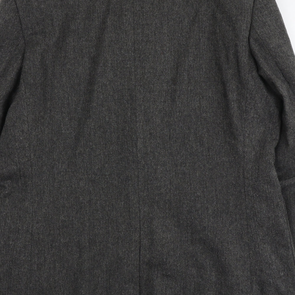 Boston Crew Mens Grey Polyester Jacket Blazer Size XL Regular