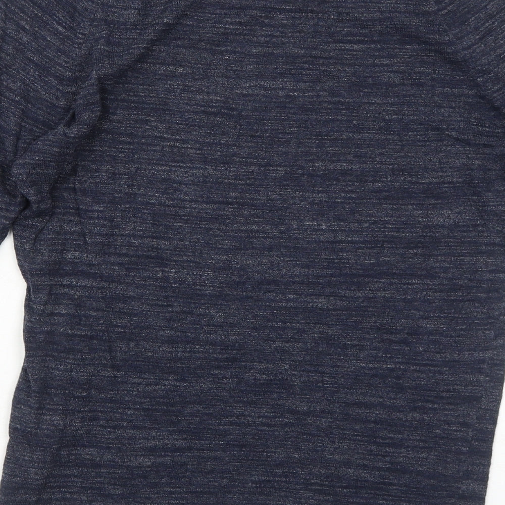 Bershka Womens Blue Round Neck Cotton Pullover Jumper Size XS