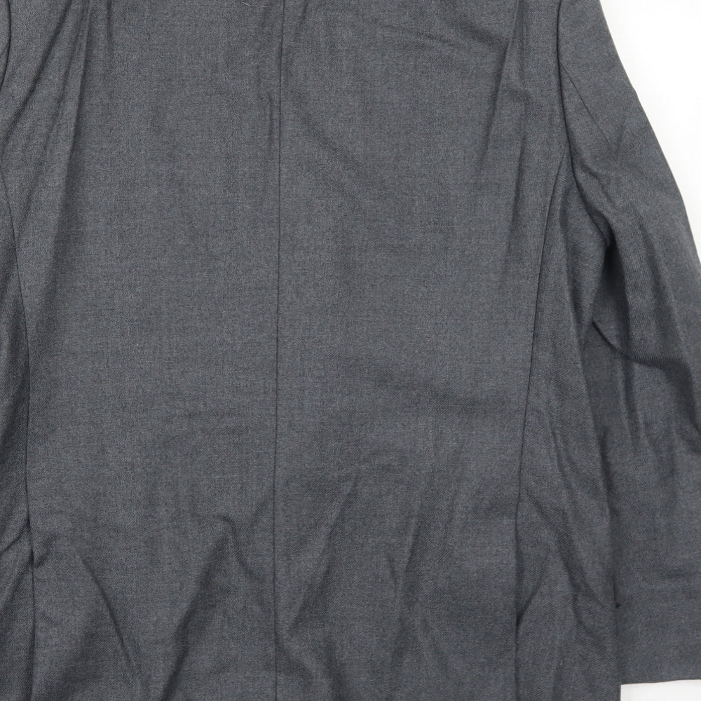 Hugo James Mens Grey Wool Jacket Suit Jacket Size 40 Regular
