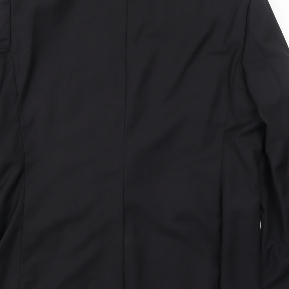 Goodsouls Mens Black Polyester Jacket Suit Jacket Size 40 Regular