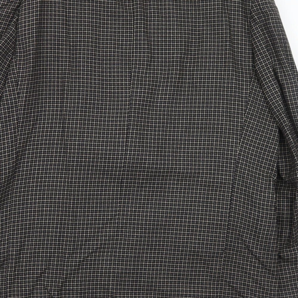NEXT Mens Black Geometric Wool Jacket Suit Jacket Size 44 Regular