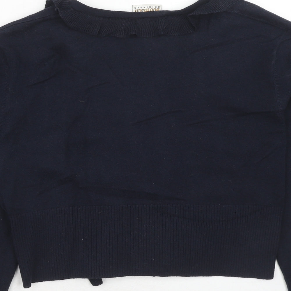 Roman Womens Blue V-Neck Viscose Cardigan Jumper Size S