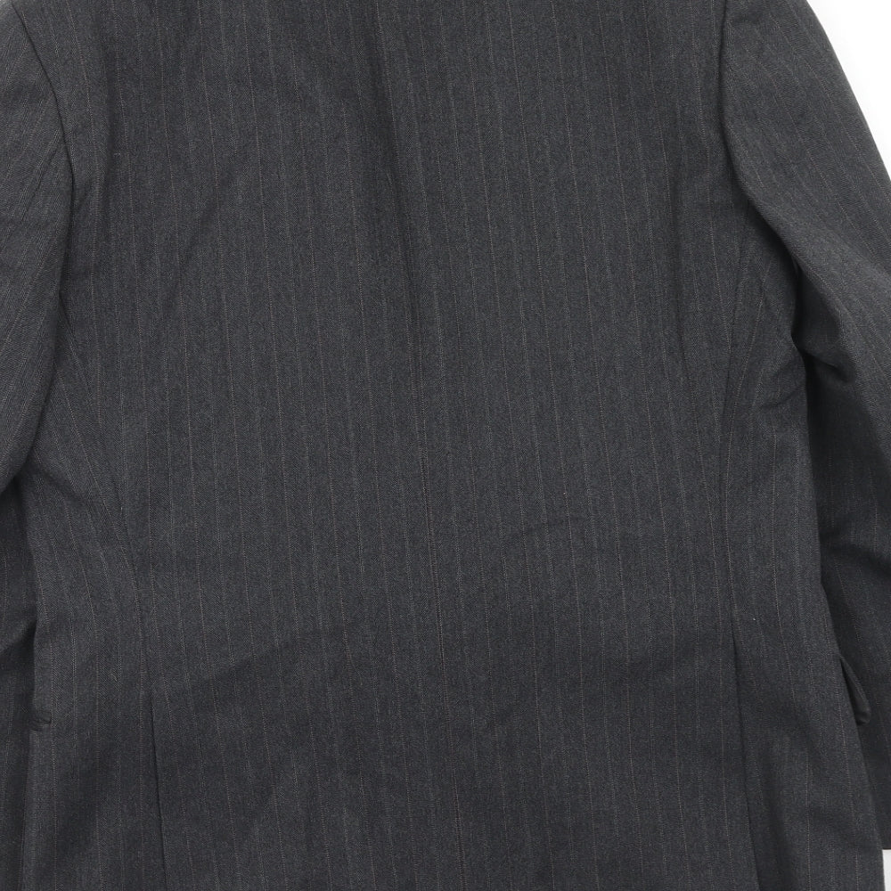 Chatsworth Mens Grey Striped Wool Jacket Suit Jacket Size 38 Regular