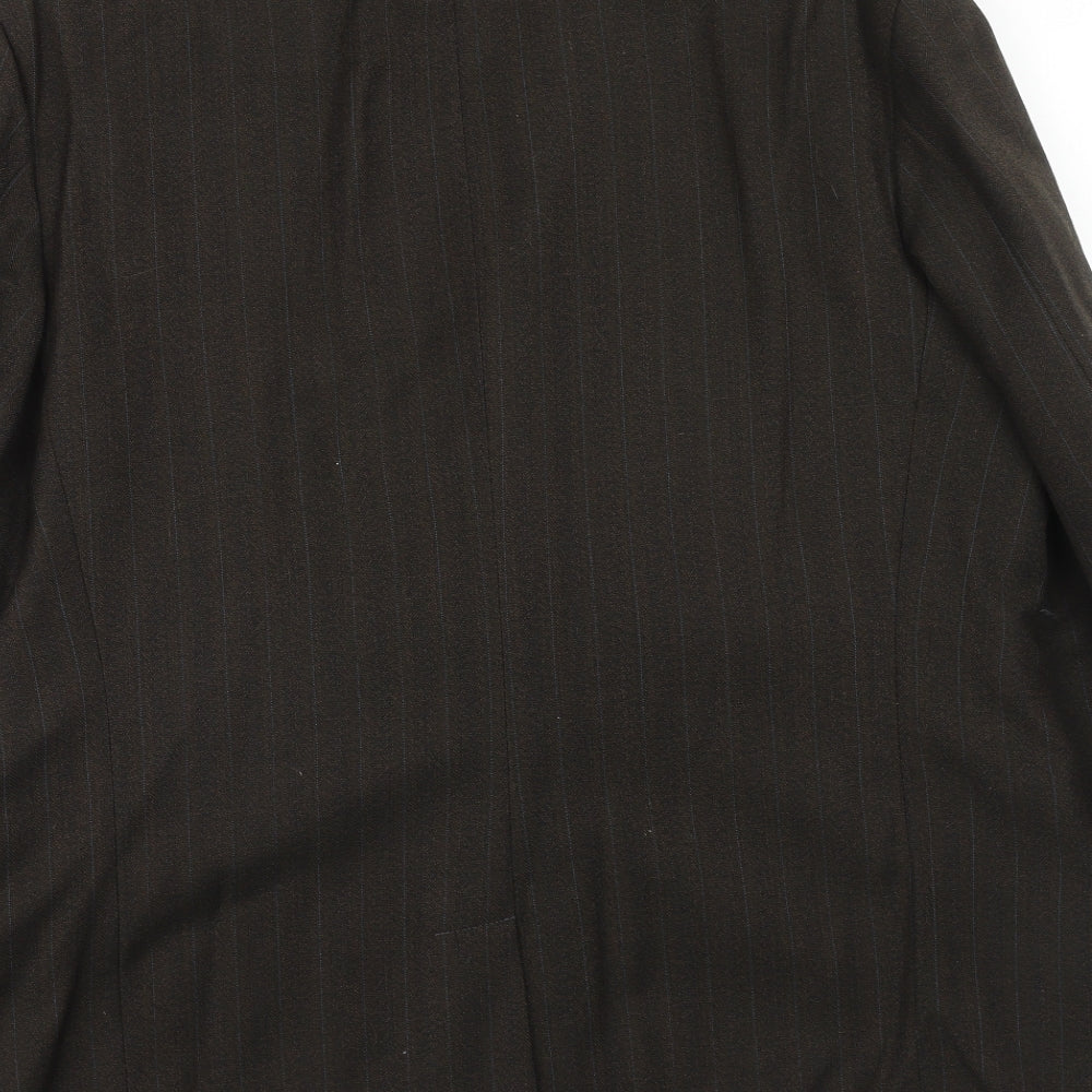 Stylanese Mens Brown Striped Wool Jacket Suit Jacket Size 42 Regular