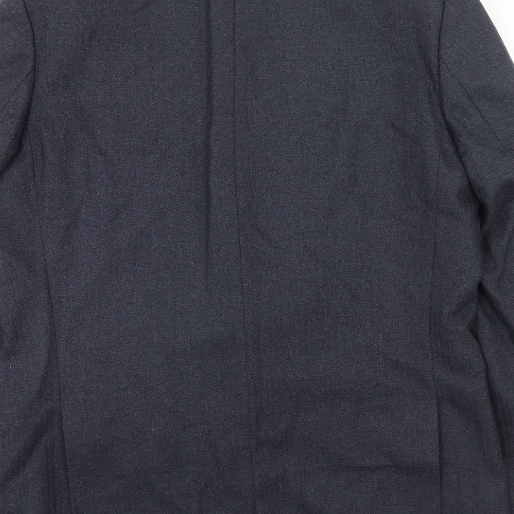 BHS Mens Blue Wool Jacket Suit Jacket Size 42 Regular