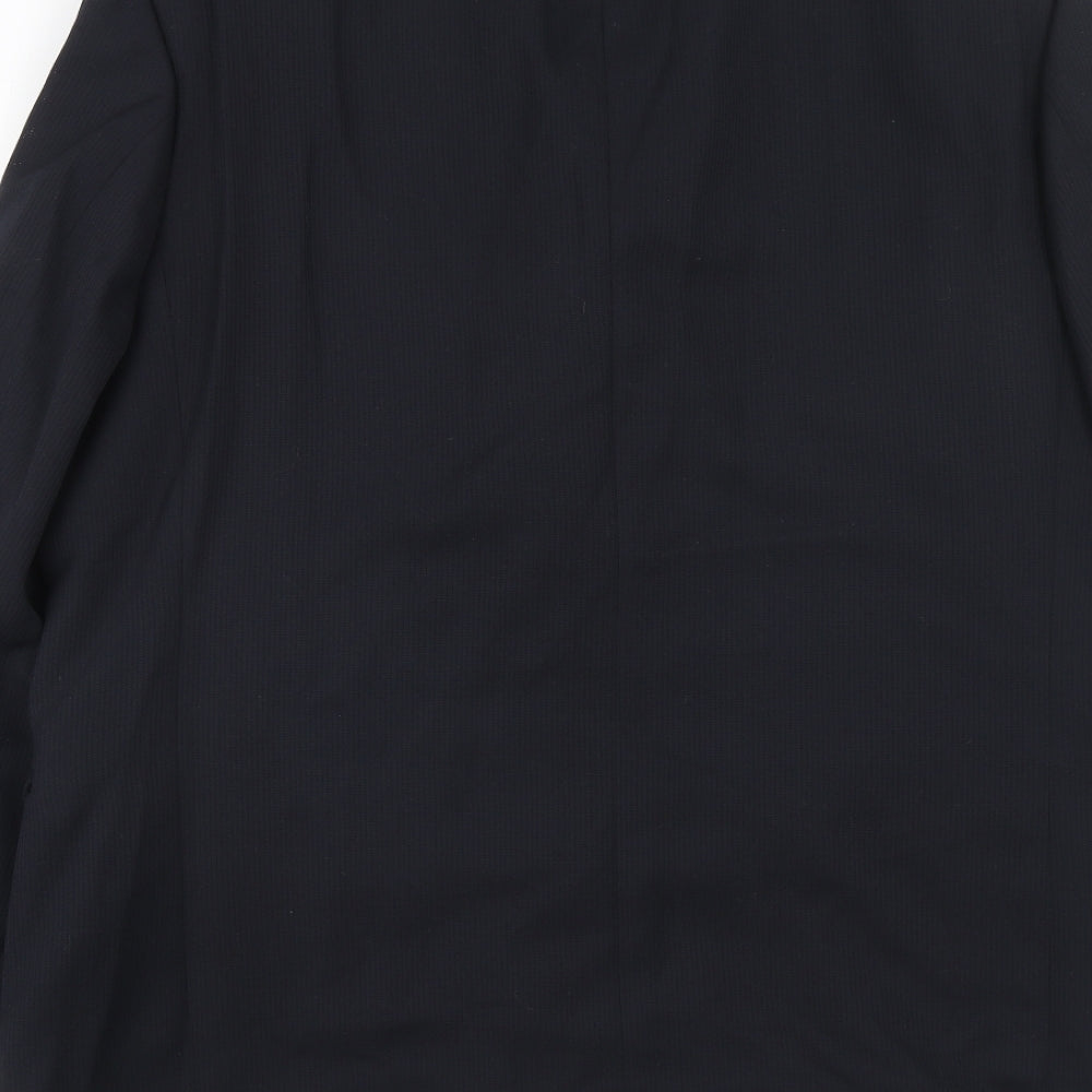 Tom english Mens Blue Polyester Jacket Suit Jacket Size 42 Regular