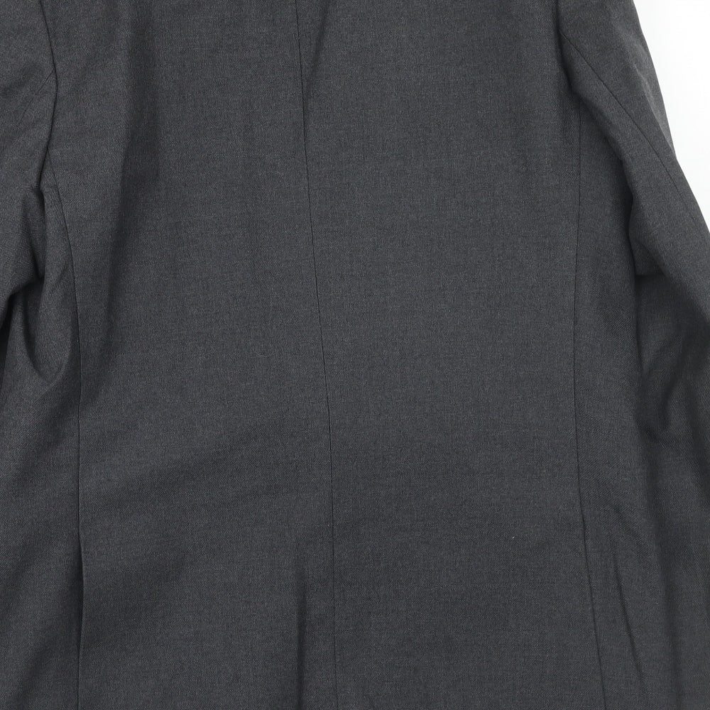 Hornes Mens Grey Wool Jacket Suit Jacket Size 40 Regular