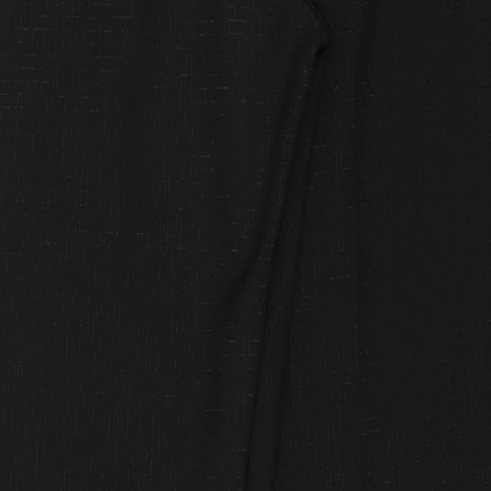 M&Co Womens Black Polyester Dress Pants Trousers Size 14 Regular Zip