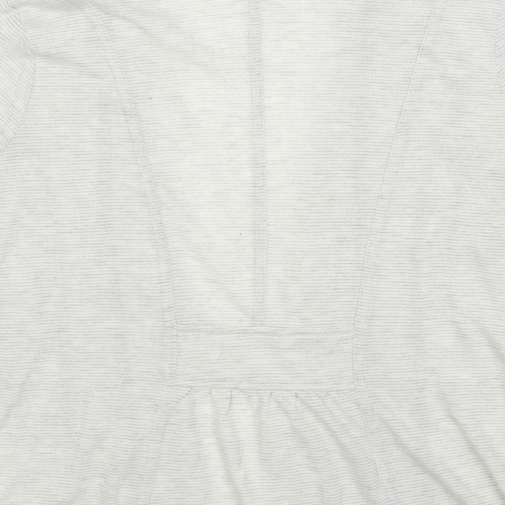 Marks & Spencer Womens Grey V-Neck Viscose Cardigan Jumper Size 16