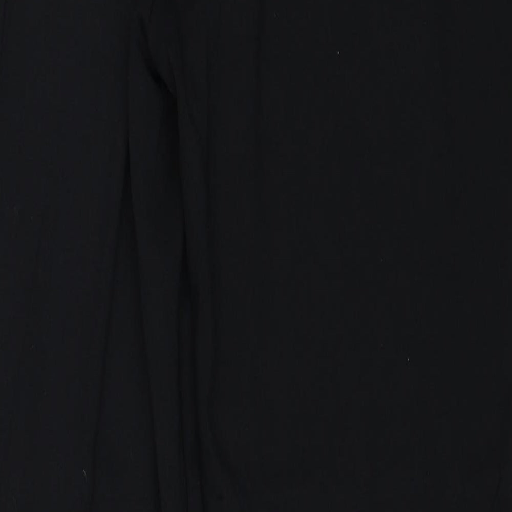 Marks and Spencer Womens Black Viscose Trousers Size 12 Regular