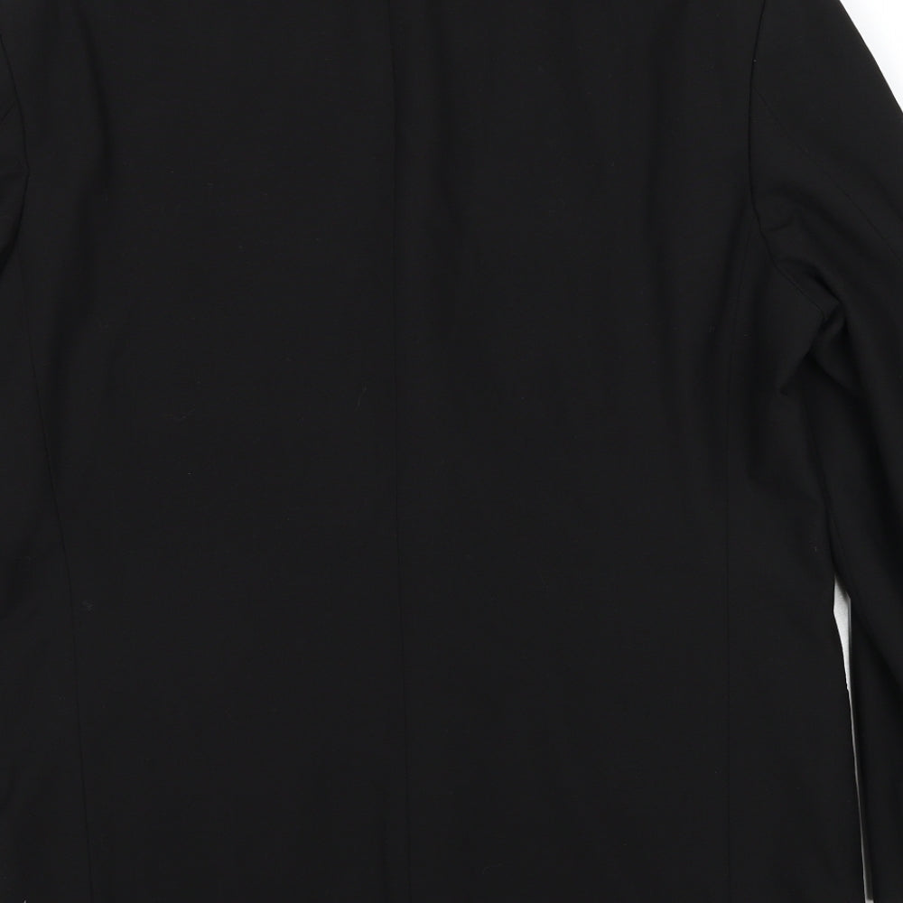 Copperstone Mens Black Polyester Jacket Suit Jacket Size 40 Regular