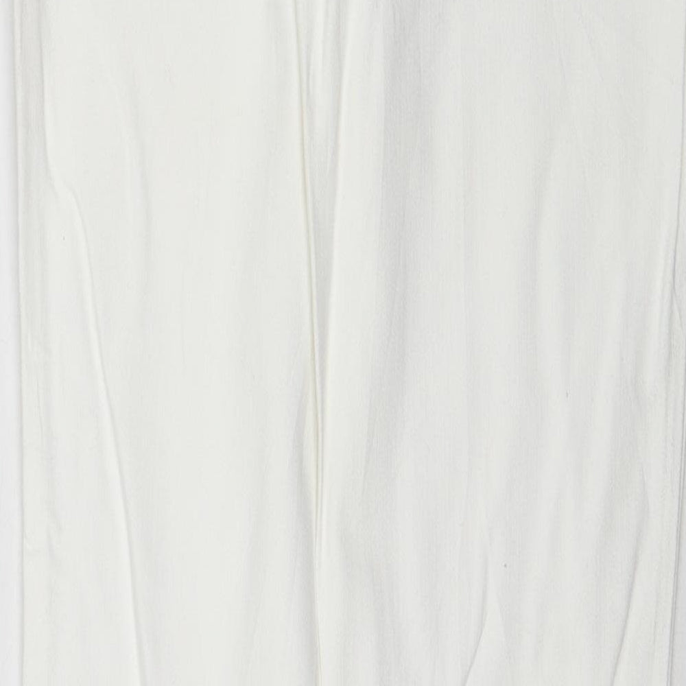 ESPRIT Womens White Cotton Straight Jeans Size 29 in L32 in Regular Zip