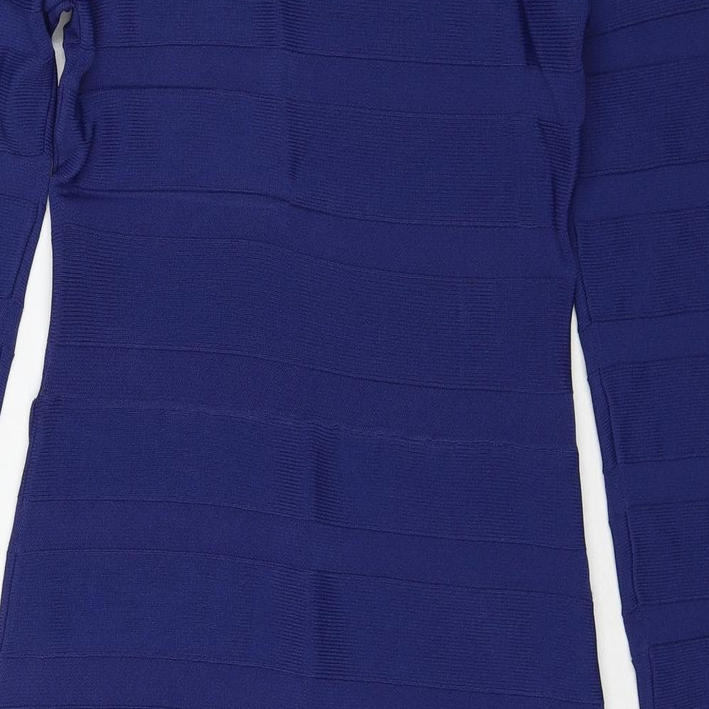 Great Plains Womens Blue Viscose A-Line Size S Round Neck Pullover