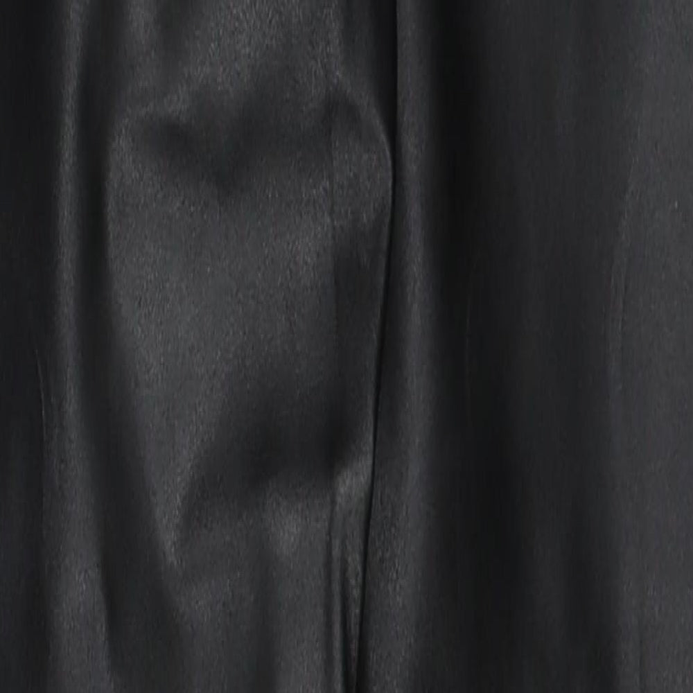 PRETTYLITTLETHING Womens Black Polyester Chino Leggings Size 4