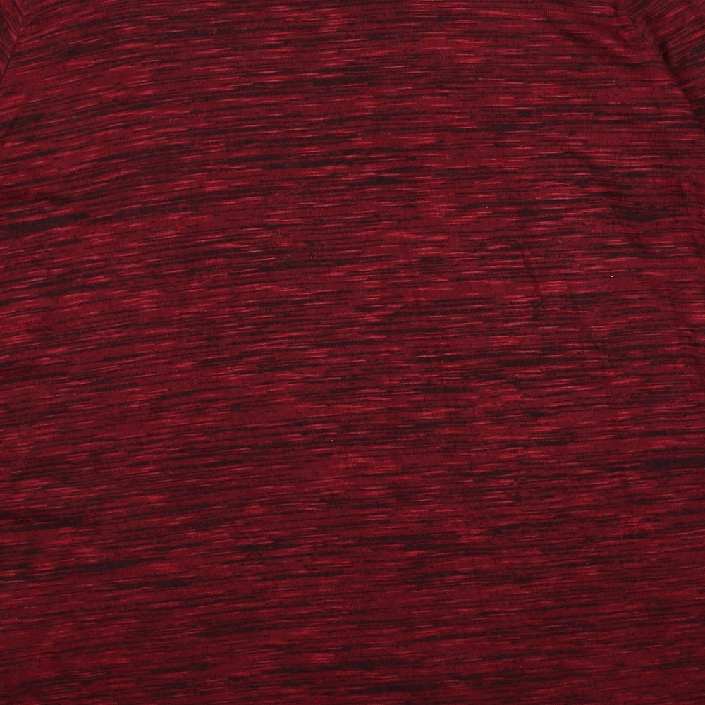 Rock & Rags Womens Red Geometric Polyester Basic Blouse Size M Round Neck
