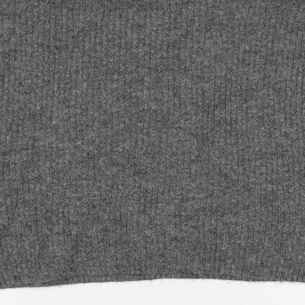 Topshop Womens Grey Roll Neck Acrylic Pullover Jumper Size 10