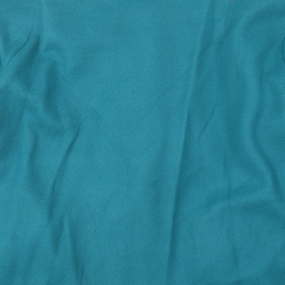 Anne De Lancay Womens Blue Jacket Size M Zip - Flower Detail