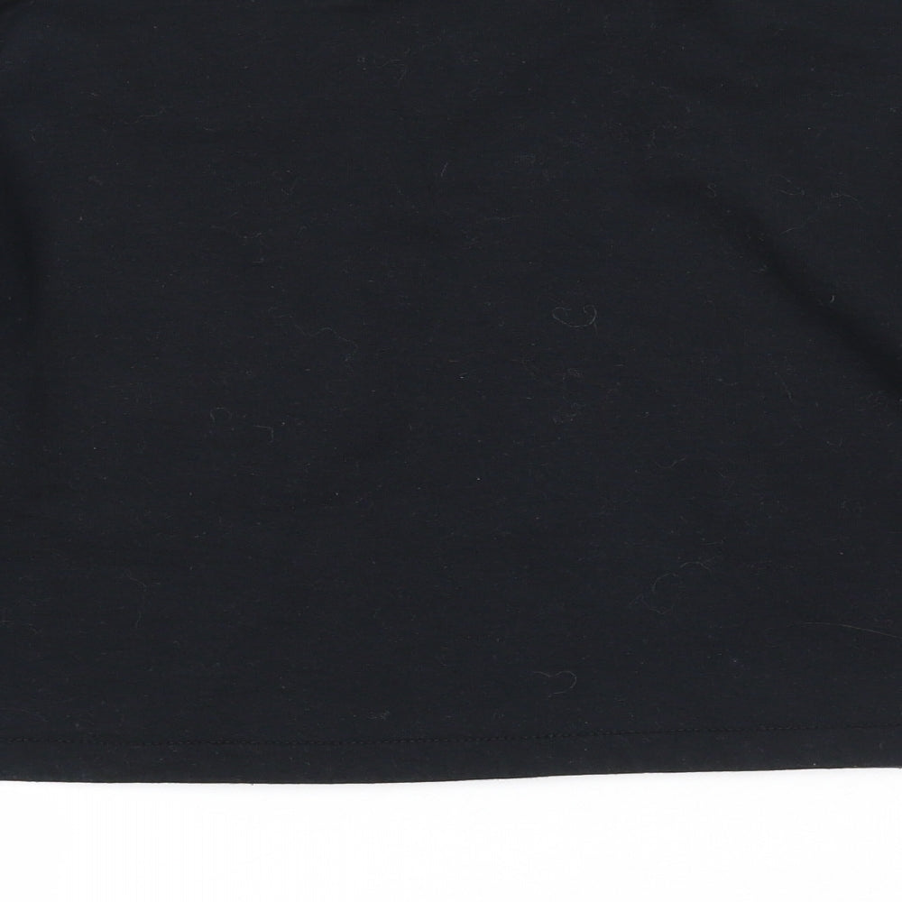 Blitz R Womens Black Cotton Pullover Sweatshirt Size S Pullover