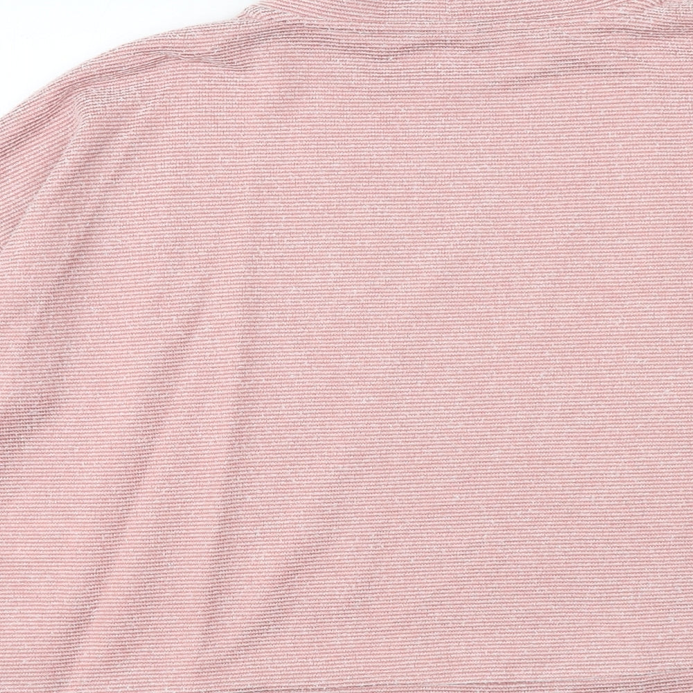 M&Co Womens Pink Viscose Pullover Sweatshirt Size 12 Pullover