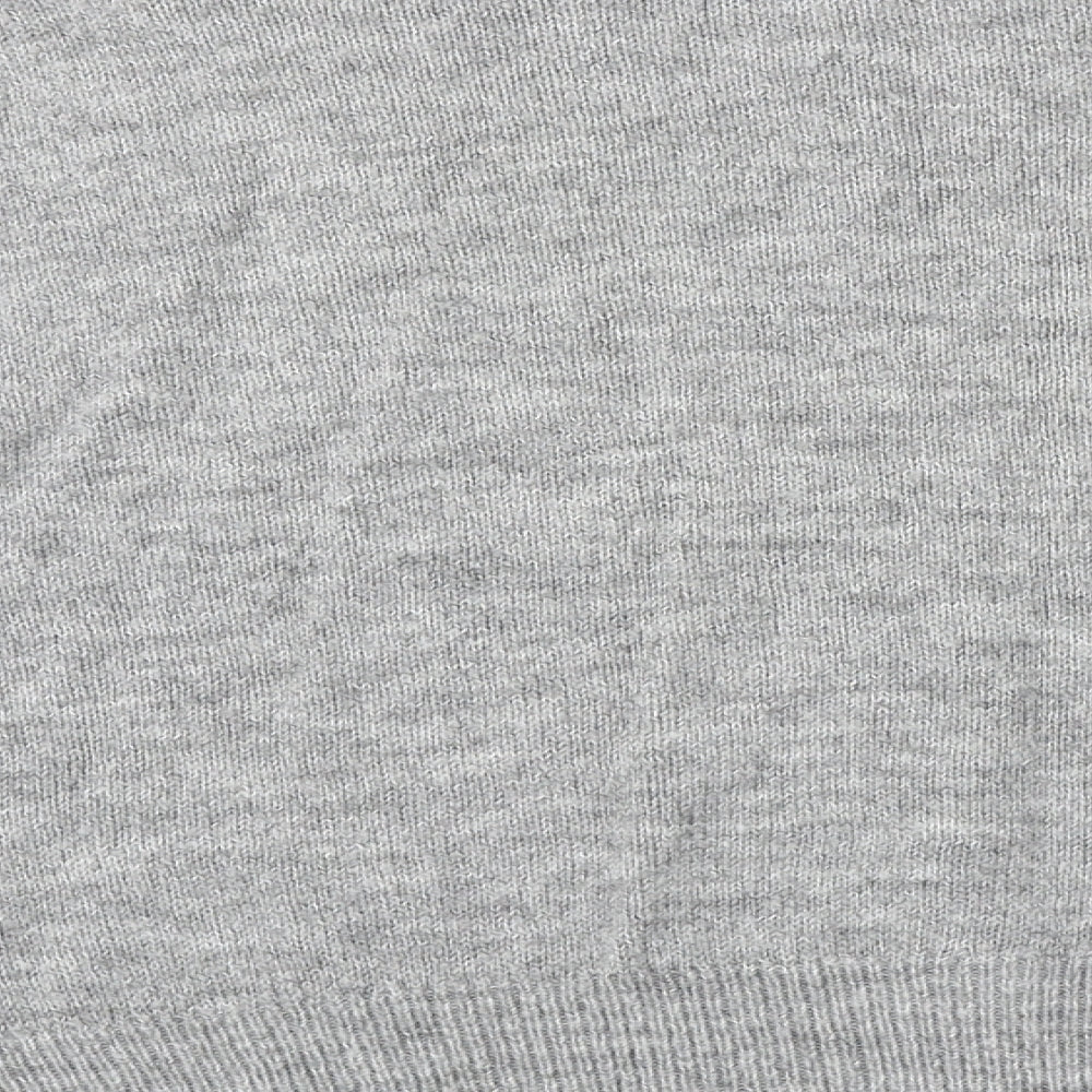New Look Womens Grey Round Neck Acrylic Pullover Jumper Size M