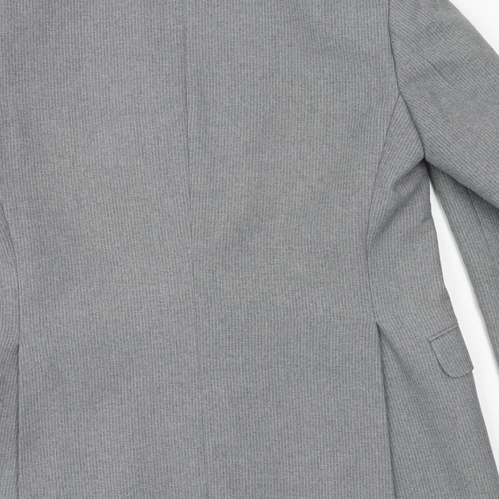 C&A Mens Grey Nylon Jacket Suit Jacket Size 38 Regular