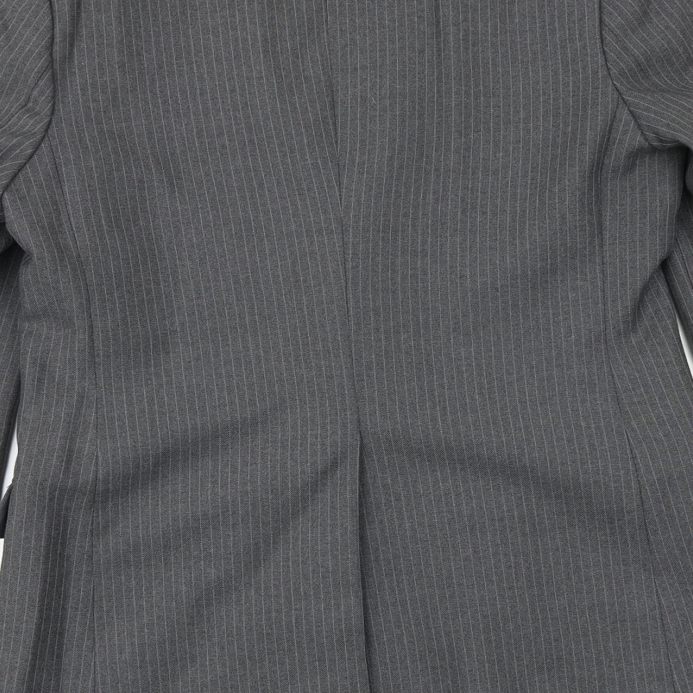 Spector Mens Grey Striped Wool Jacket Suit Jacket Size 42 Regular