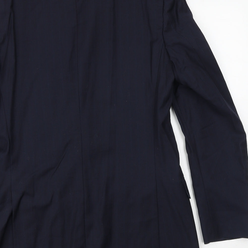 Marks & Spencer Mens Blue Polyester Jacket Suit Jacket Size 38 Regular