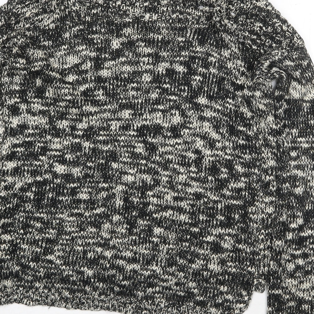 JACK Womens Black Round Neck Acrylic Pullover Jumper Size S