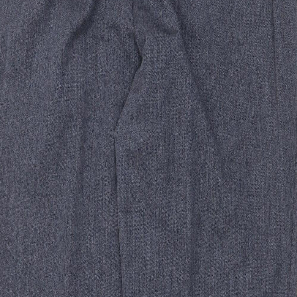 Chatsworth Mens Blue Wool Dress Pants Trousers Size 36 in Regular Zip