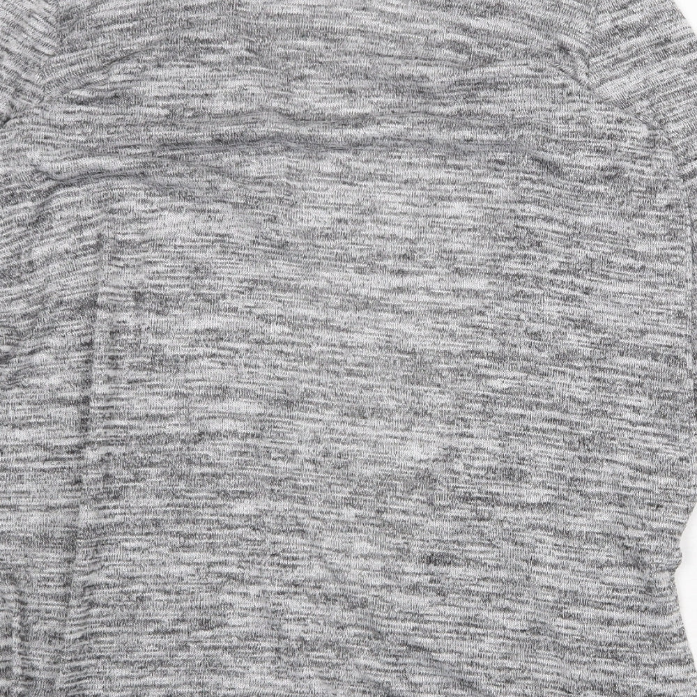 H&M Womens Grey V-Neck Polyester Cardigan Jumper Size M