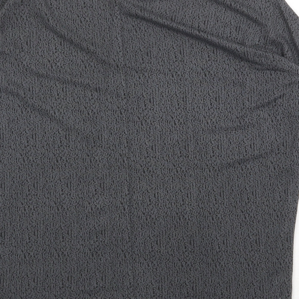 Warehouse Womens Grey Viscose Basic T-Shirt Size 10 Round Neck