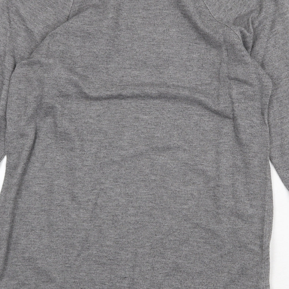 Pineapple Womens Grey Boat Neck Cotton Pullover Jumper Size XS