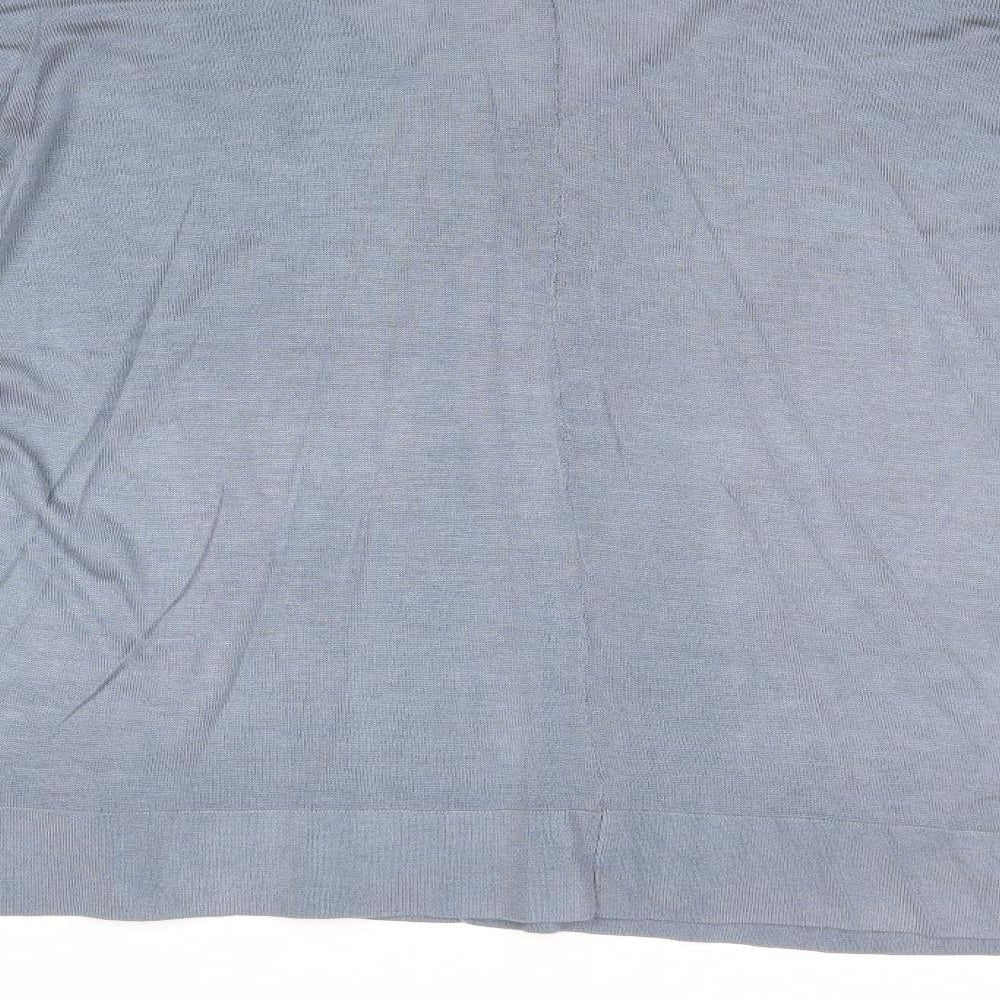 H&M Womens Grey V-Neck Acrylic Pullover Jumper Size M